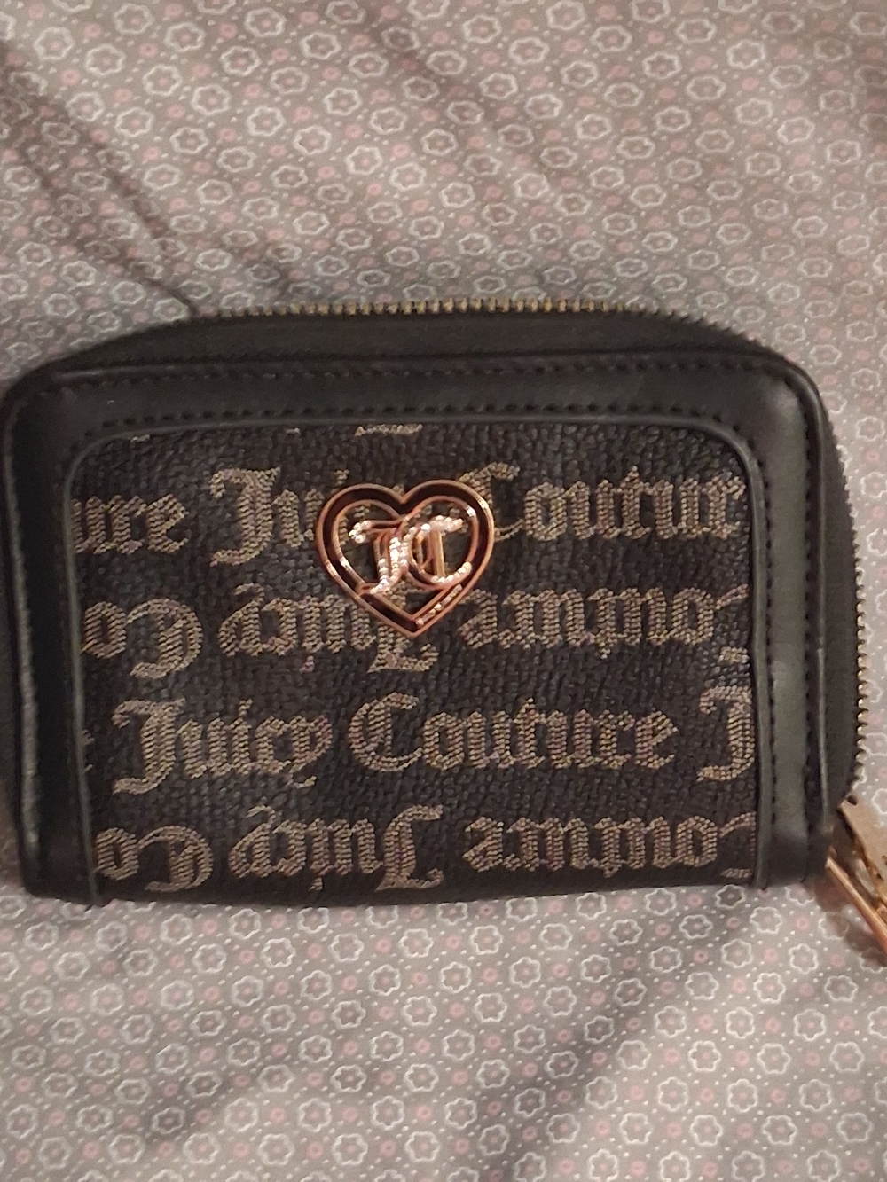 Juicy Couture Cosmetic Pouch Black & Brown